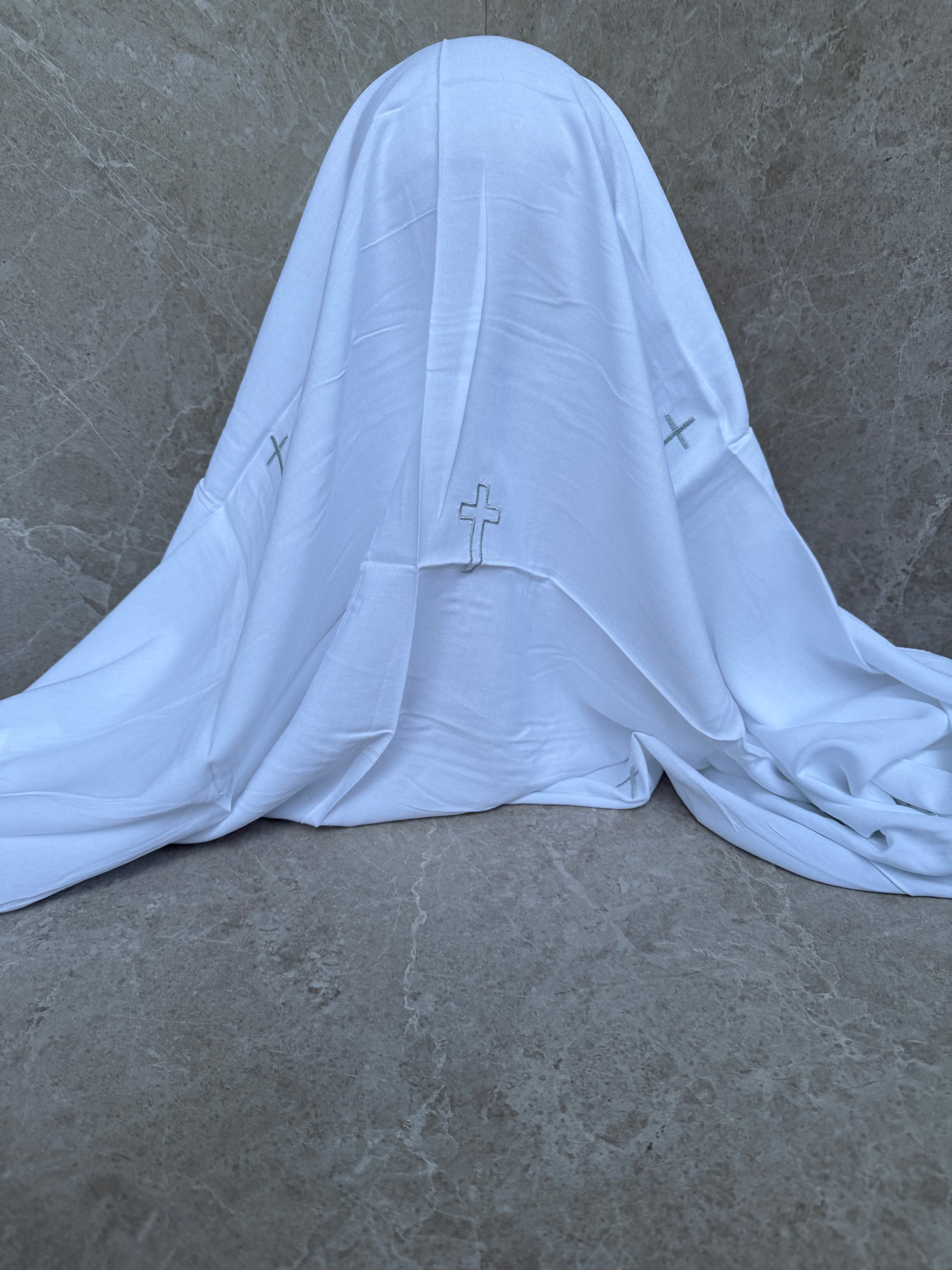 Christliches Kopftuch silber