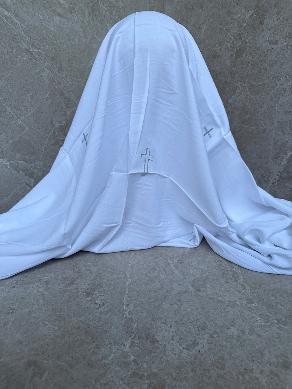 Christliches Kopftuch silber