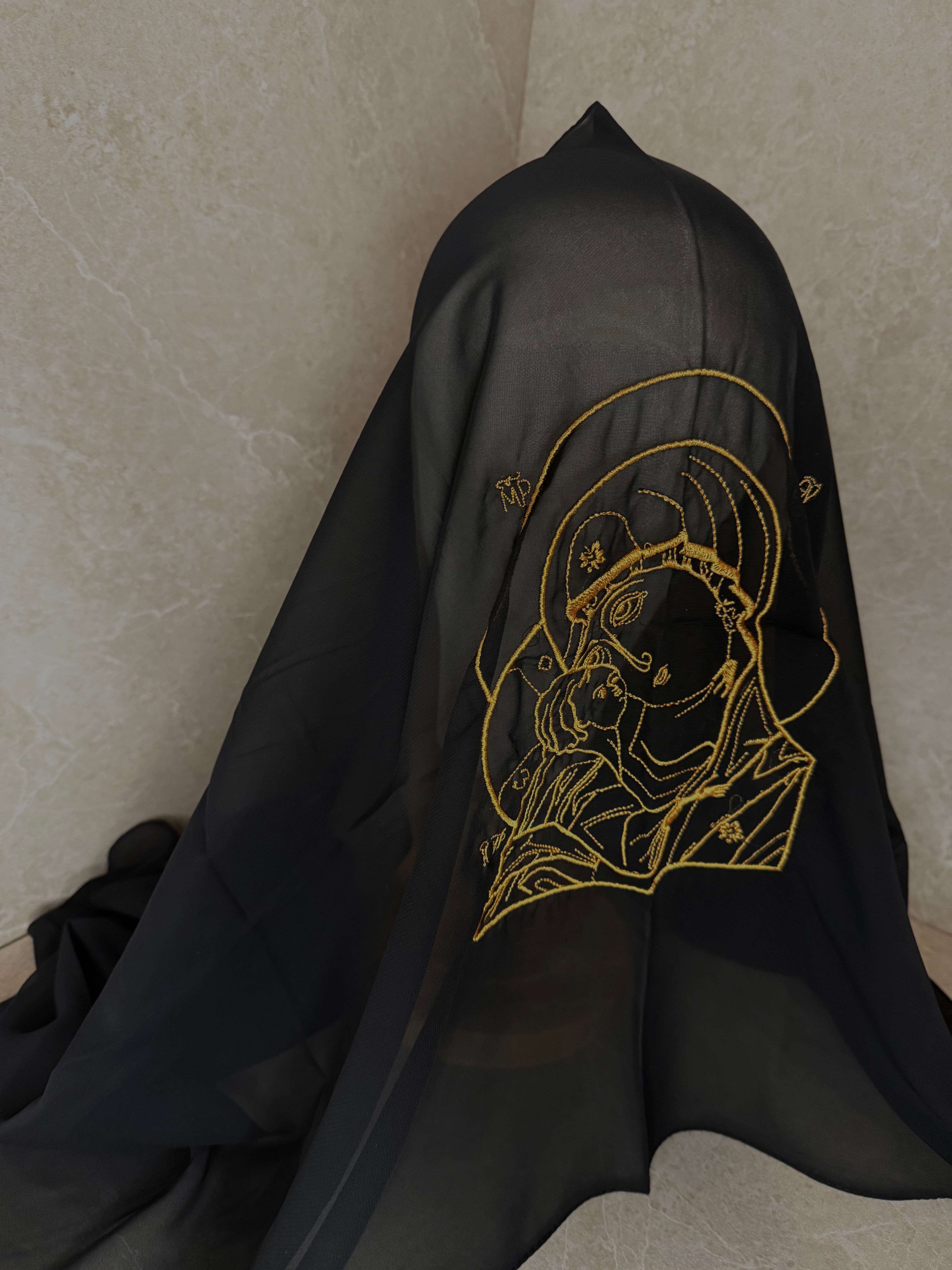 Christliches Kopftuch Ikone gold