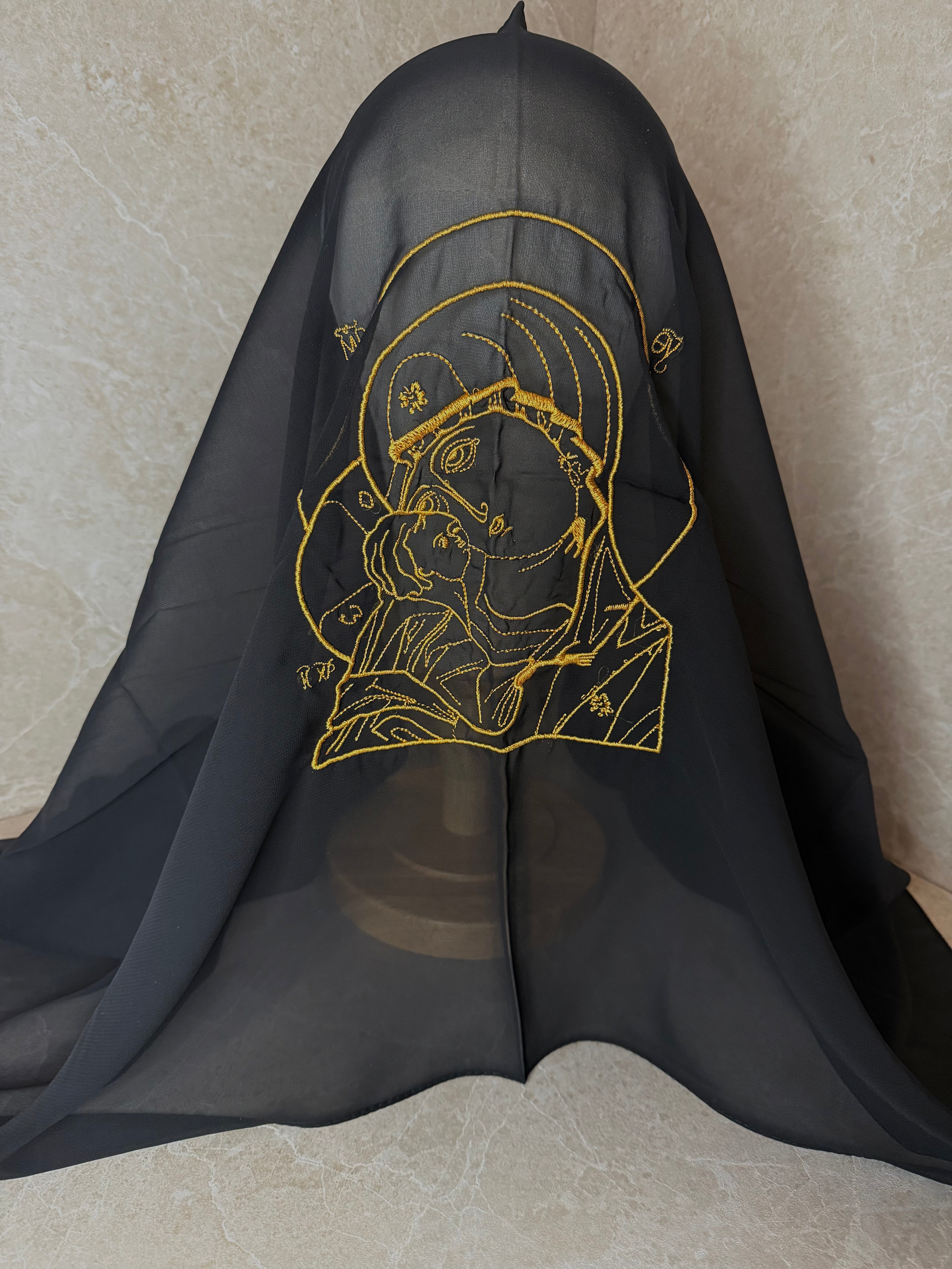 Christliches Kopftuch Ikone gold