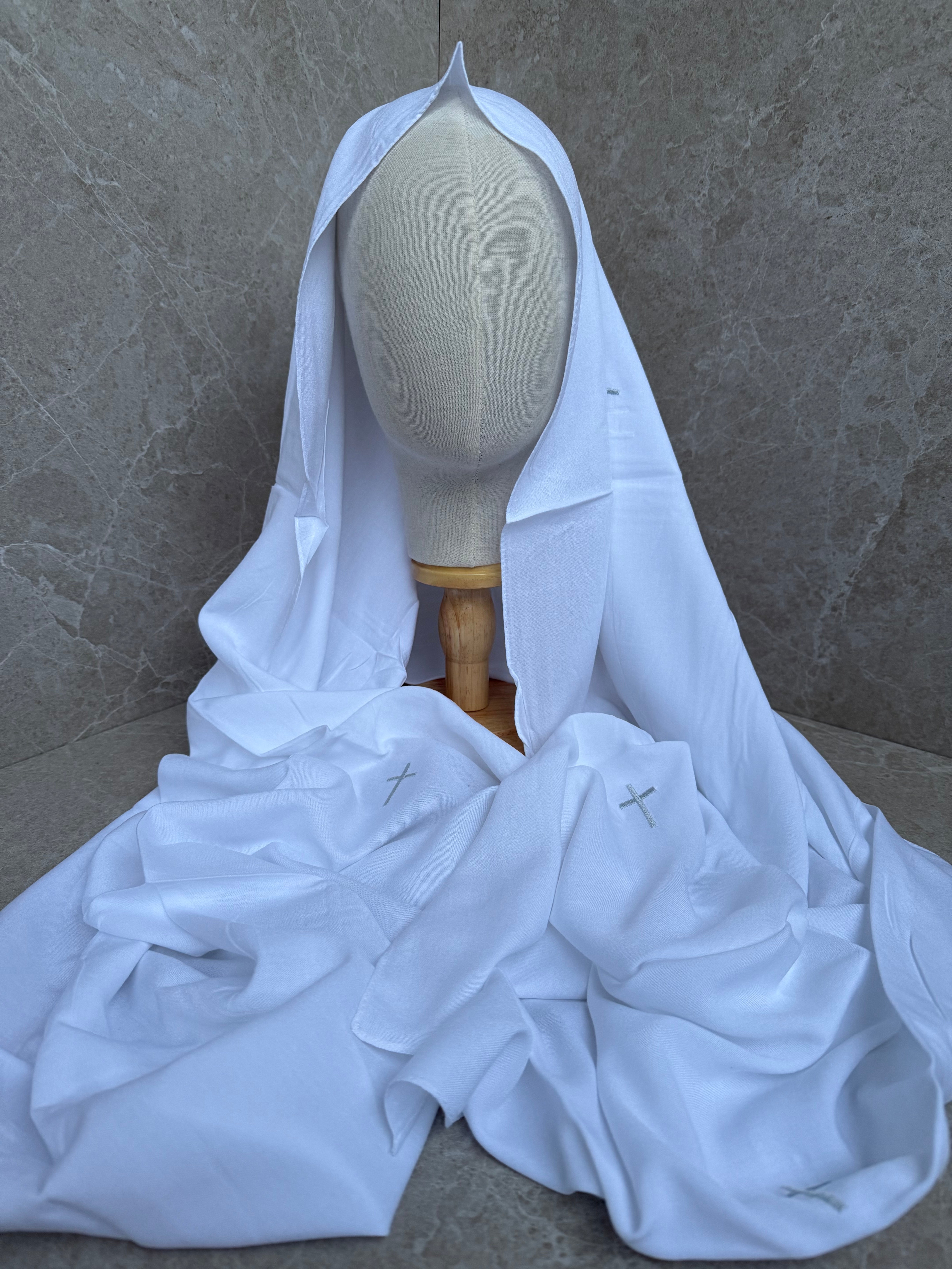 Christliches Kopftuch silber